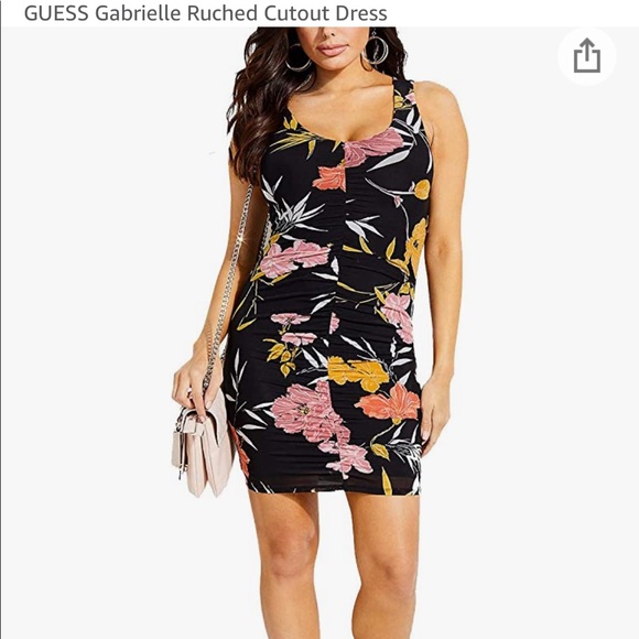 GUESS NWT Gabrielle ruched cutout dress size small 👗 - Picture 6 of 14
